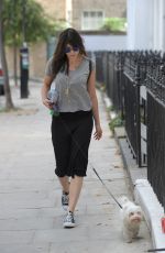 DAISY LOWE Walks Ger Dog Out in Primrose Hill