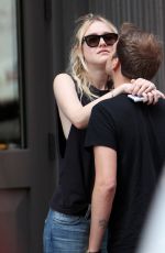DAKOTA FANNING and Jamie Strachan Out and About in New  York 2008
