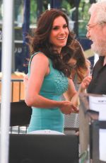 DANIELA RUAH on the Set of Extra in Universal City
