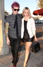 DEBBY RYAN Arrives at Little Door Restaurant in Los Angeles