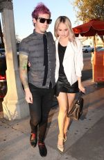 DEBBY RYAN Arrives at Little Door Restaurant in Los Angeles