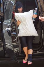 DEMI LOVATO Out with Pillow in New York