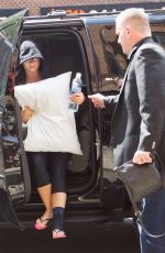 DEMI LOVATO Out with Pillow in New York