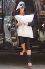 DEMI LOVATO Out with Pillow in New York
