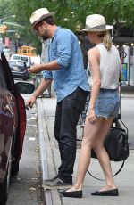 DIANE KRUGER in Cutoffs Out in East Village