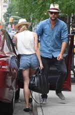 DIANE KRUGER in Cutoffs Out in East Village