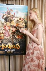 ELLE FANNING at The Boxtrolls Press Conference in Beverly Hills