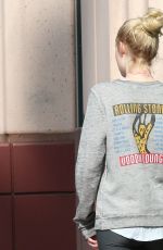 ELLE FANNING in Leggings Leaves a Gym in Los Angeles