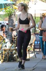 ELLE FANNING in Tank Top Out in Studio City