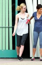 ELLE FANNING Leaves Dance Class in Studio City