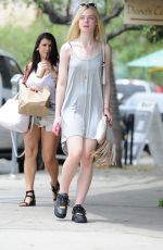 ELLE FANNING Out and About in Los Angeles