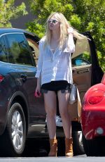 ELLE FANNING Out and About in Studio City