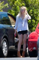 ELLE FANNING Out and About in Studio City