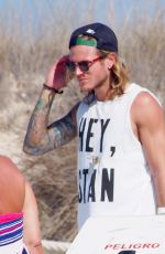 ELLIE GOULDING at a Beach in Formentera