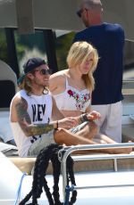 ELLIE GOULDING in Bikini and Her Boyfriend Dougie Poynter at a Yacht in Ibiza