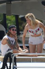 ELLIE GOULDING in Bikini and Her Boyfriend Dougie Poynter at a Yacht in Ibiza