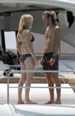 ELLIE GOULDING in Bikini and Her Boyfriend Dougie Poynter at a Yacht in Ibiza