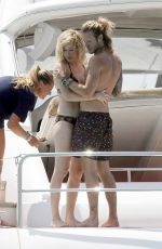 ELLIE GOULDING in Bikini and Her Boyfriend Dougie Poynter at a Yacht in Ibiza