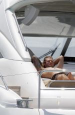 ELLIE GOULDING in Bikini and Her Boyfriend Dougie Poynter at a Yacht in Ibiza