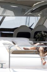 ELLIE GOULDING in Bikini and Her Boyfriend Dougie Poynter at a Yacht in Ibiza