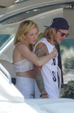 ELLIE GOULDING in Bikini and Her Boyfriend Dougie Poynter at a Yacht in Ibiza