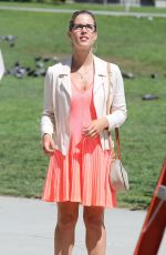 EMILY BETT RICKARDS on the Set of The Flash and Arrow in Vancouver