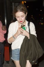 EMILY BROWNING Arrives at Nick Grimshaw