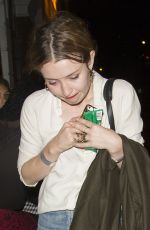EMILY BROWNING Arrives at Nick Grimshaw