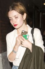EMILY BROWNING Arrives at Nick Grimshaw