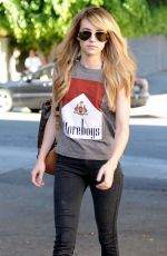 EMMA ROBERTS Arrives at Nine Zero One Salon in West Hollywood