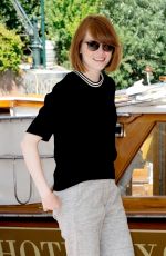 EMMA STONE Out and About in Venice
