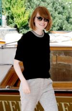 EMMA STONE Out and About in Venice