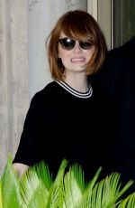 EMMA STONE Out and About in Venice