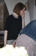 EMMA STONE Out for Lunch in Venice