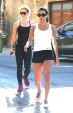 EVA LONGORIA in Shorts Leaves a Gym in Los Angeles