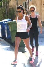 EVA LONGORIA in Shorts Leaves a Gym in Los Angeles