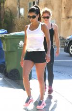 EVA LONGORIA in Shorts Leaves a Gym in Los Angeles
