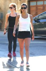 EVA LONGORIA in Shorts Leaves a Gym in Los Angeles