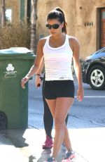 EVA LONGORIA in Shorts Leaves a Gym in Los Angeles