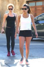 EVA LONGORIA in Shorts Leaves a Gym in Los Angeles