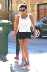EVA LONGORIA in Shorts Leaves a Gym in Los Angeles