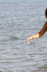 FRAN NEWMAN-YOUNG in Bikini at a Beach in Ibiza