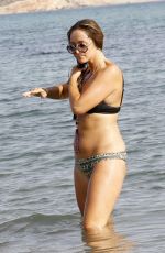 FRAN NEWMAN-YOUNG in Bikini at a Beach in Ibiza