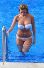 GEORGIA KOUSOULOU in Bikini at a Pool in Majorca