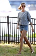 GISELE BUNDCHEN Playing Soccer at a Park in Boston