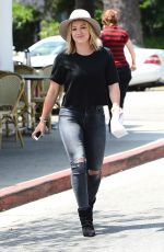 HILARY DUFF Out for Lunch at LA Conversation Cafe