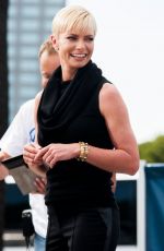 JAIME PRESSLY on the Set of Extra in Universal City