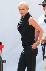 JAIME PRESSLY on the Set of Extra in Universal City