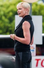 JAIME PRESSLY on the Set of Extra in Universal City