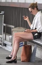 JENA MALONE Dancing and Singing at LAX Airport